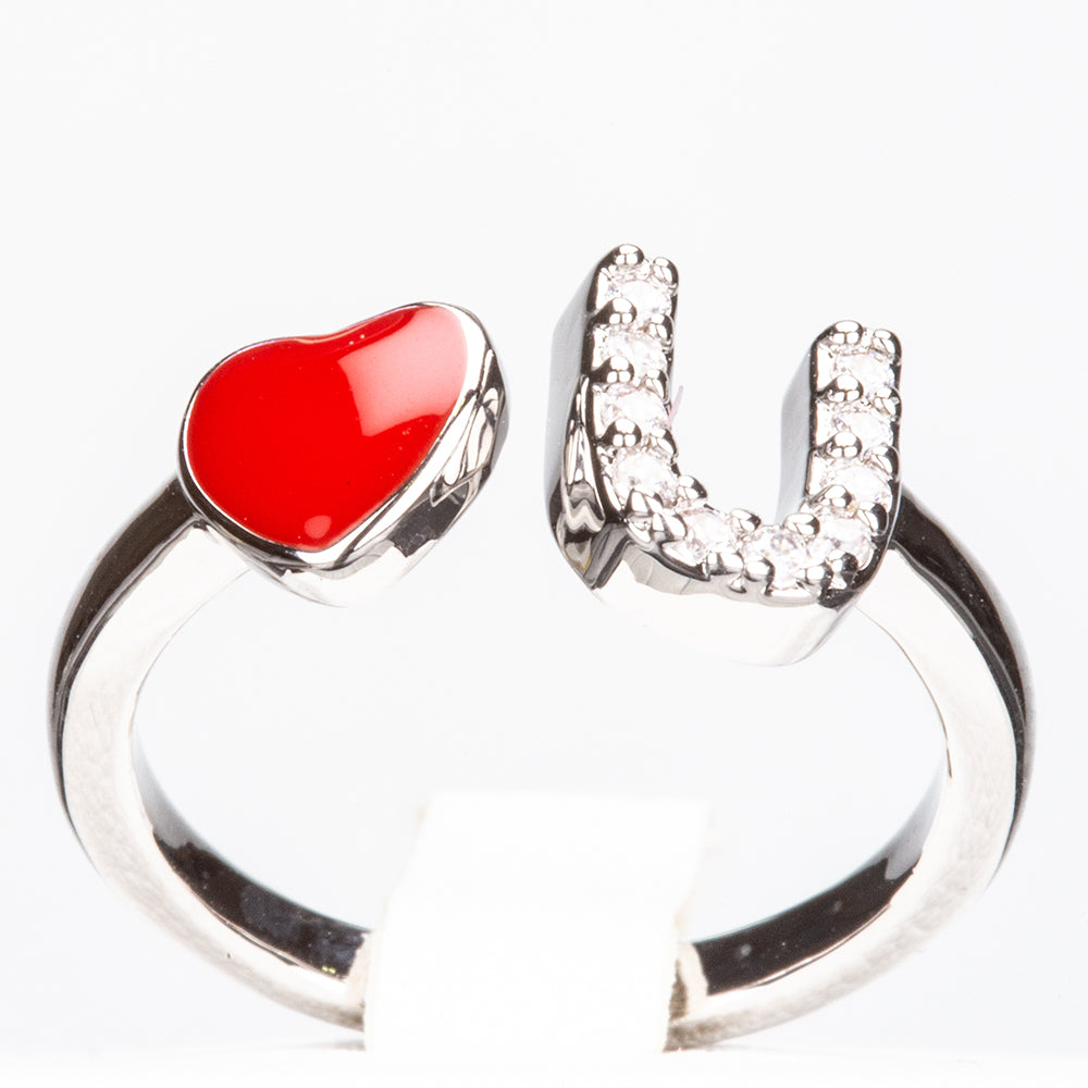 Ring aus goldplattierterr Legierung mit rotem Emporia®-Kristall 3 