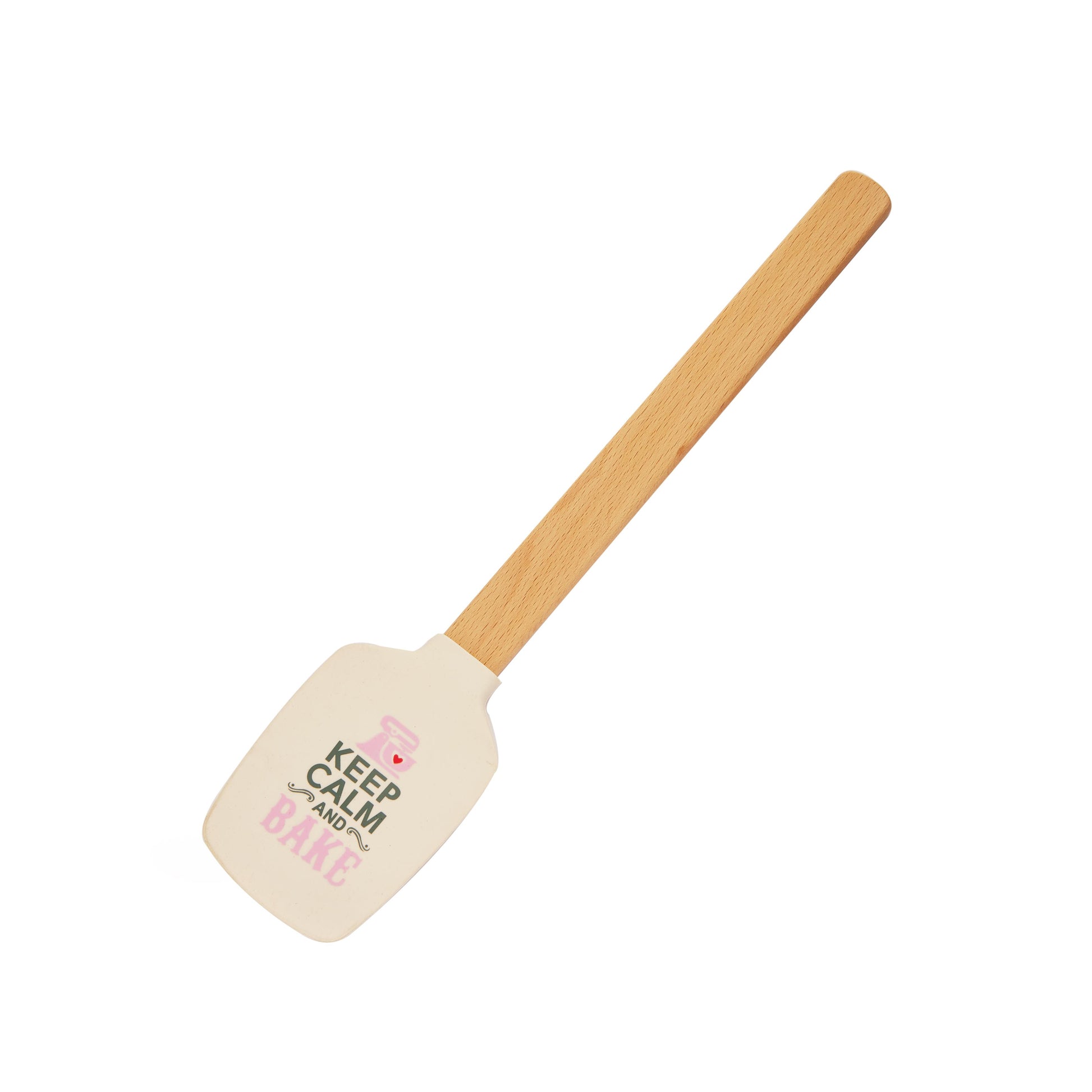 "Keep Calm and Bake" Spatel mit Holzgriff und rechteckigem Kopf 1 