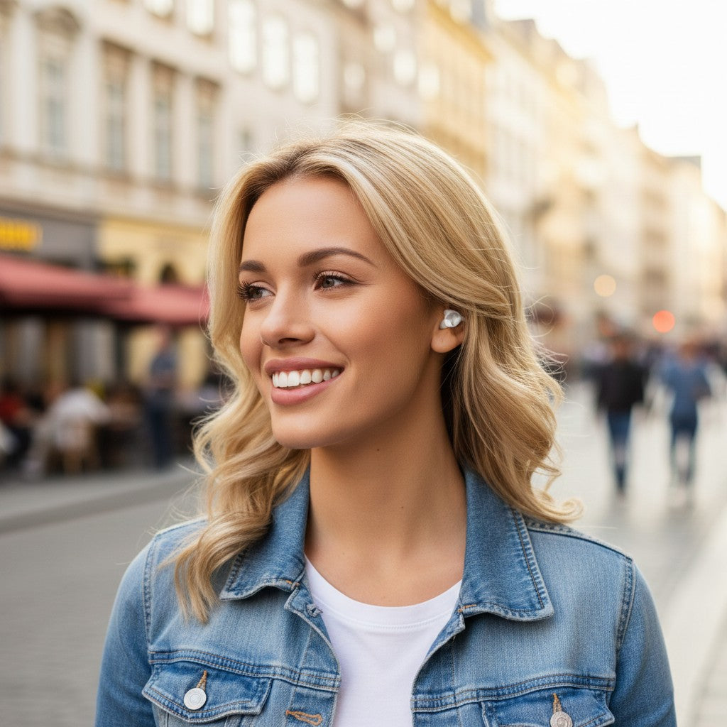 Starlyf Clip-On Earbuds: Kabellose Ohrhörer mit Übersetzungs- und Lautstärkeverstärkungsfunktion 5 