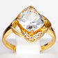 Ring aus goldplattierterr Legierung mit weißem Emporia® Kristall