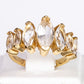 Ring aus goldplattierterr Legierung mit weißem Emporia® Kristall