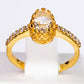 Ring aus goldplattierterr Legierung mit weißem Emporia® Kristall