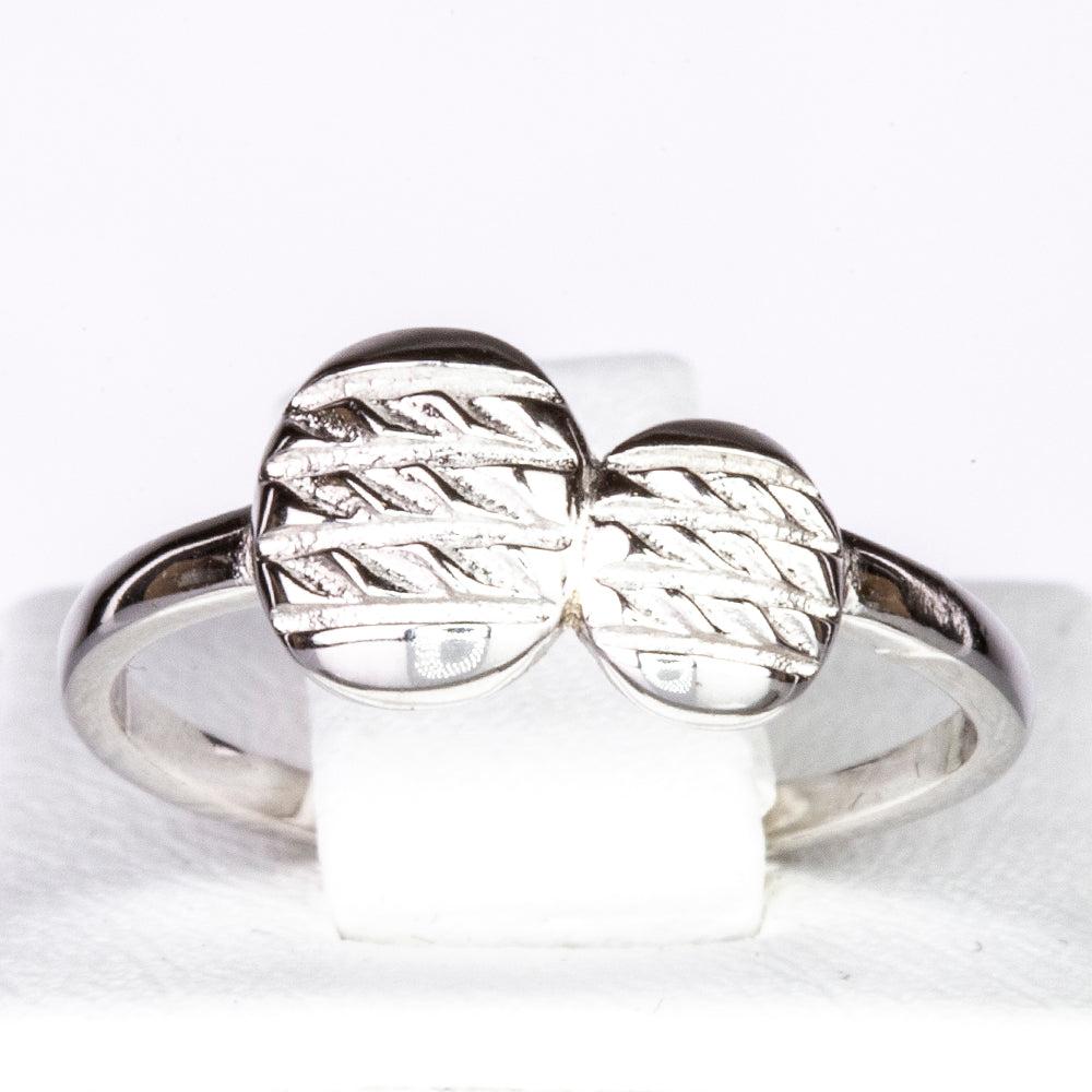 Ring aus goldplattierterr Legierung mit weißem Emporia® Kristall