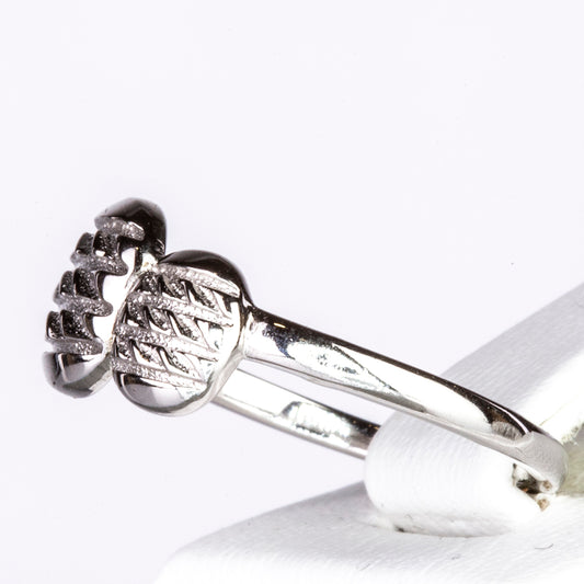 Ring aus goldplattierterr Legierung mit weißem Emporia® Kristall