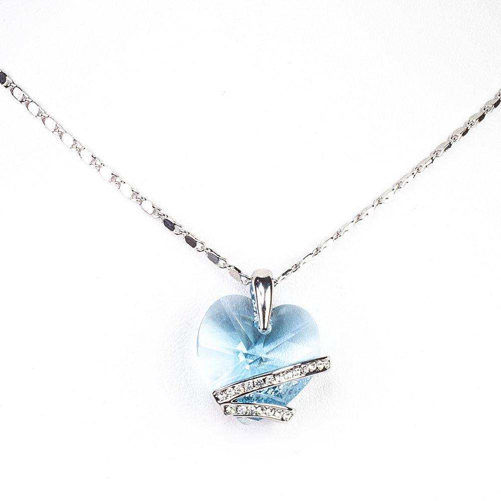 Halskette aus goldplattierter Legierung mit blauem Emporia®-Kristall 1 