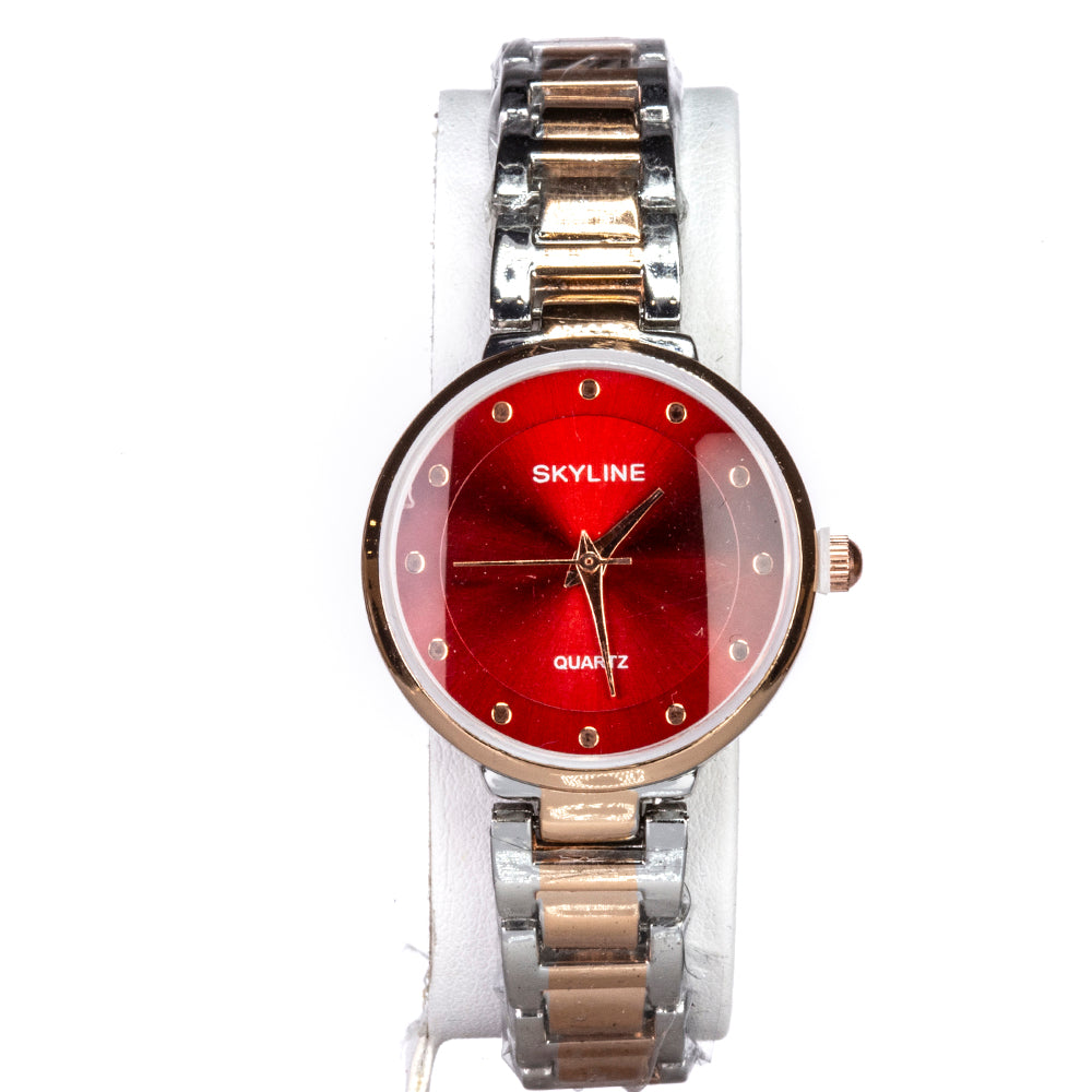 aus goldplattierter Legierung mit rotem Emporia®-Kristall 1 