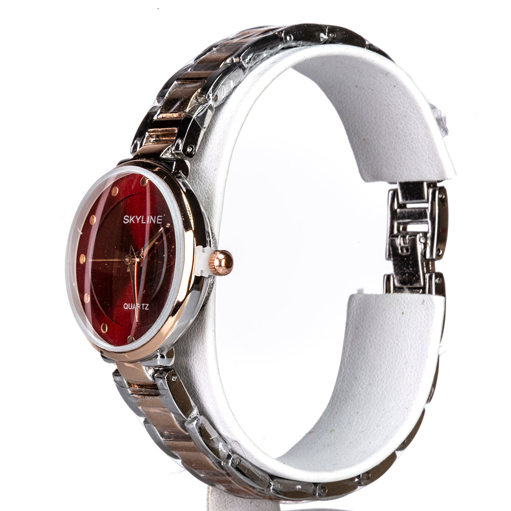 aus goldplattierter Legierung mit rotem Emporia®-Kristall 2 