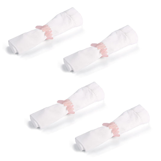 Gemporia: Set of 4 Gemstone Napkin Rings - Rose Quartz ATGW 240 carats