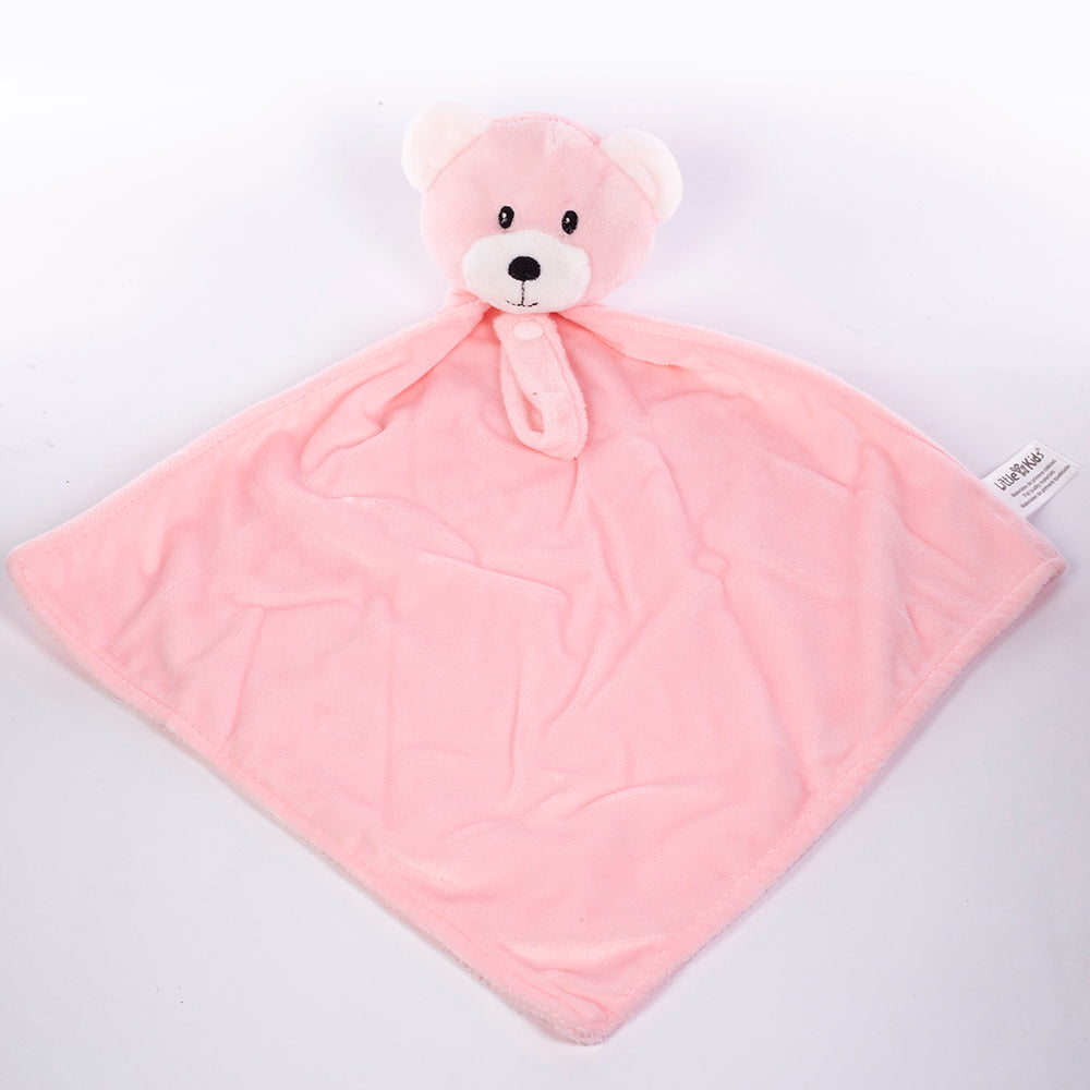 Babydecke und Schnuffeltuch mit Hund, Größe: 90 X 75 cm, Farbe: rosa