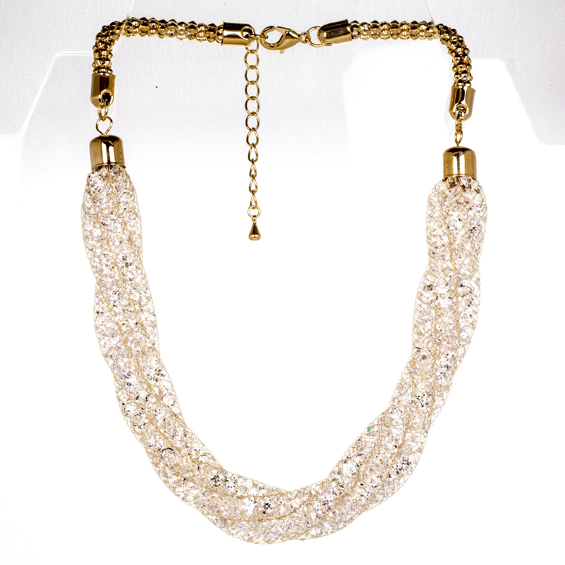 Schmuckgarnitur aus aus goldplattierter Legierung mit mehrfarbigem Emporia® Kristall 2 