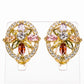 Schmuckgarnitur aus aus goldplattierter Legierung mit mehrfarbigem Emporia® Kristall