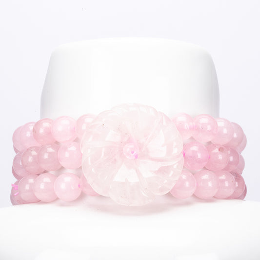 Nugget Armband mit Rosenquarz