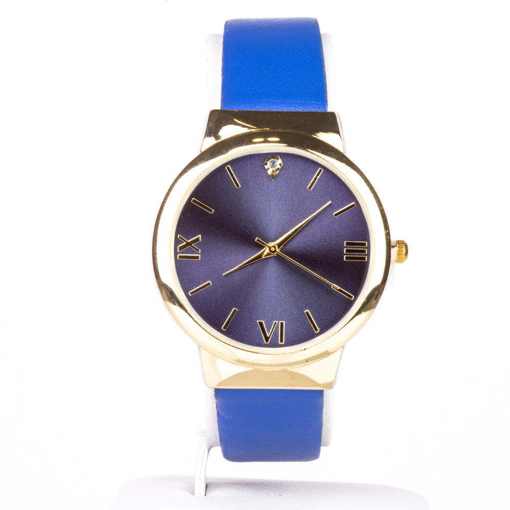 aus goldplattierter Legierung mit Saphir 1 