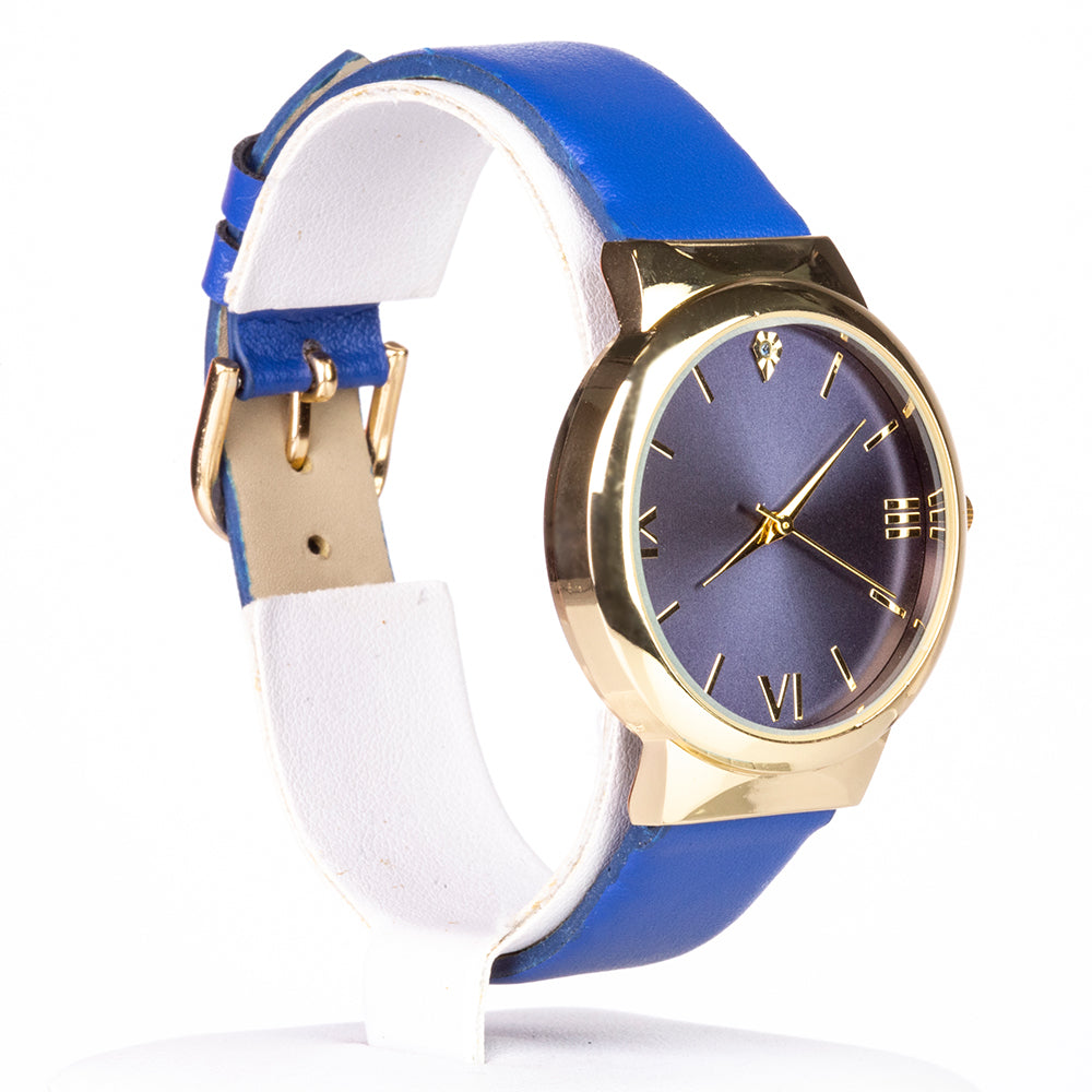 aus goldplattierter Legierung mit Saphir 2 