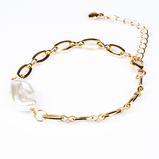 Armband aus goldplattiertesr Legierung mit Perle