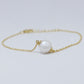 Goldplattiertes Silberarmband mit Süßwasserzuchtperle