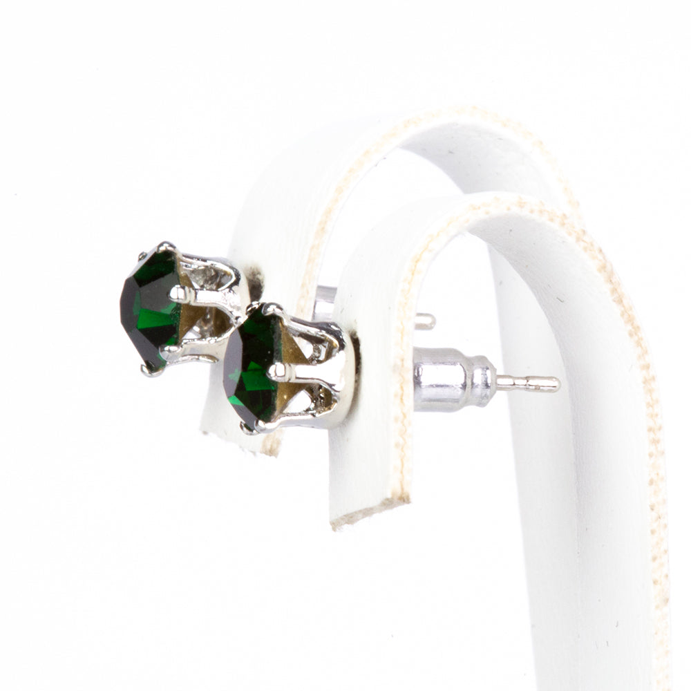 Schmuckgarnitur aus aus goldplattierter Legierung mit rotem Emporia®-Kristall und grünem Emporia® Kristall 15 