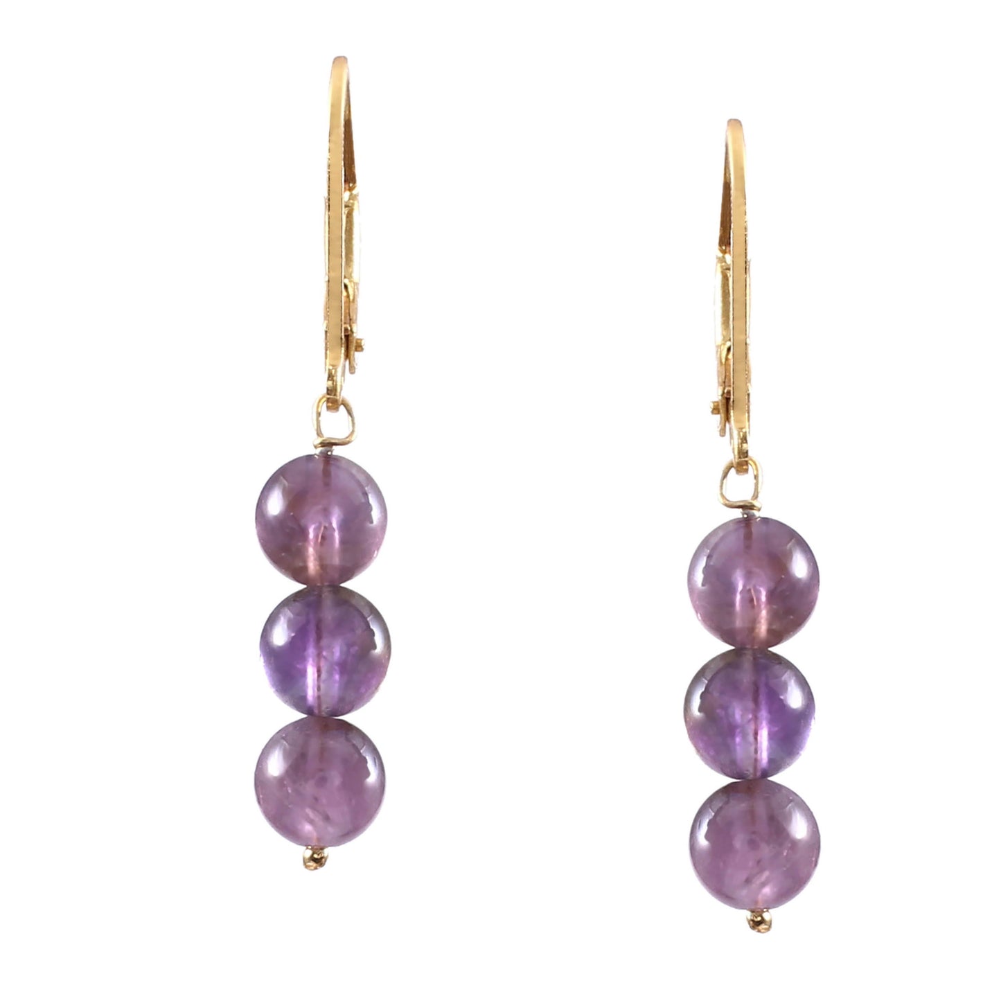 schmuckgarnitur aus Goldplattierte Silber mit Amethyst