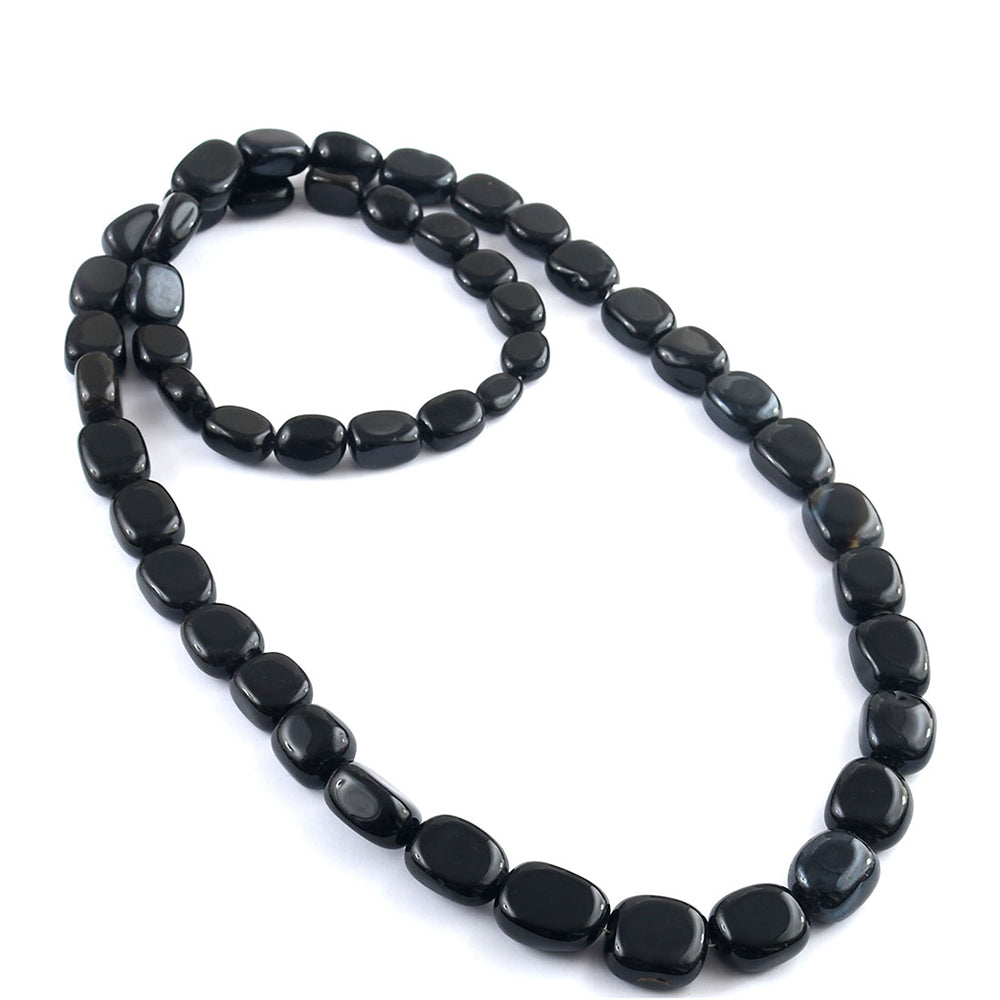 Nugget Halskette mit schwarzem Onyx 1 