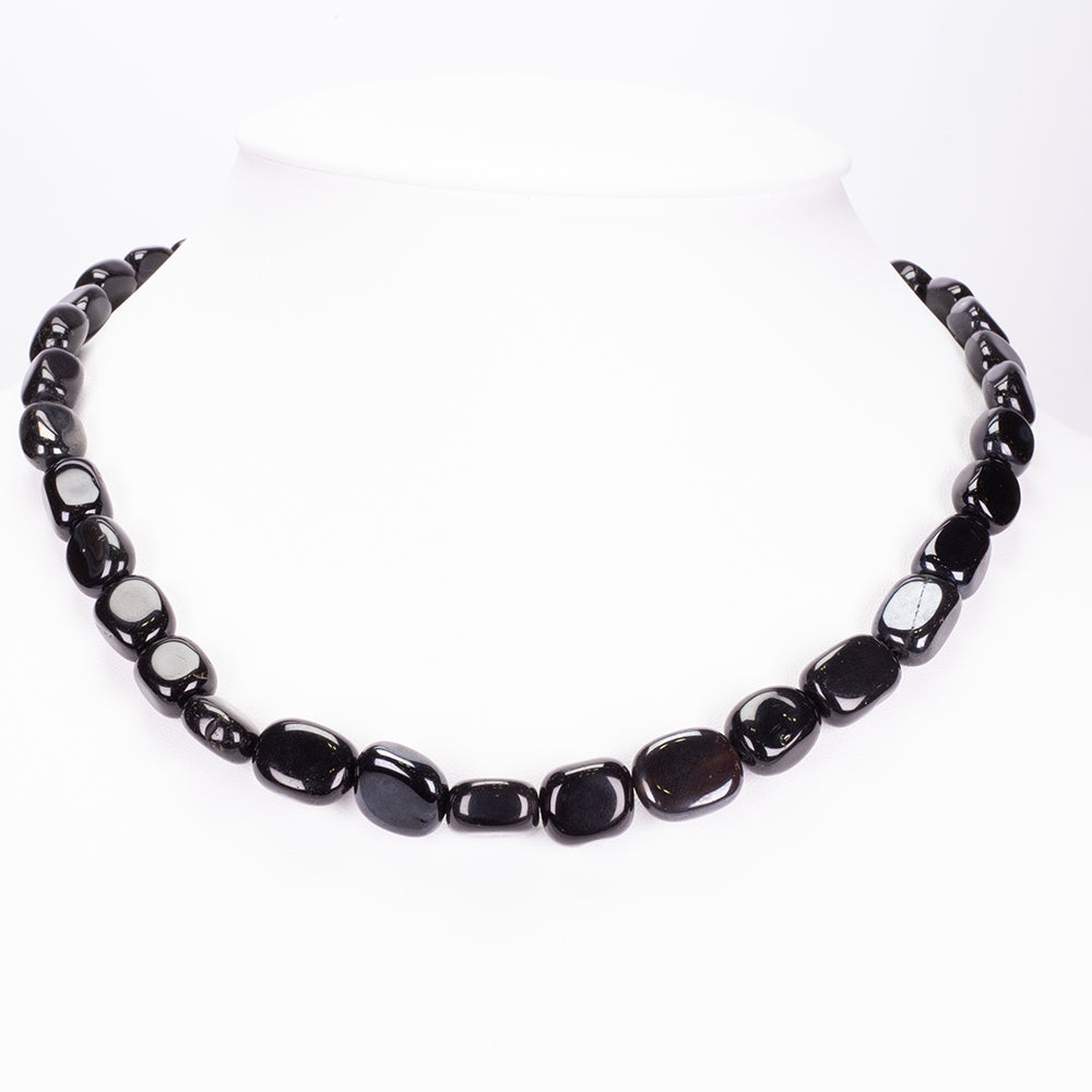 Nugget Halskette mit schwarzem Onyx