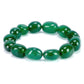 Schmuckgarnitur aus künstlicher Perle mit grünem Jade