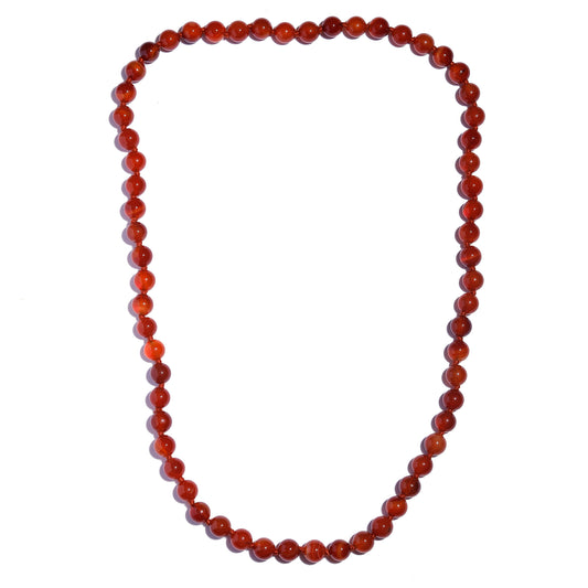 Schmuckgarnitur aus künstlicher Perle mit rotem Onyx