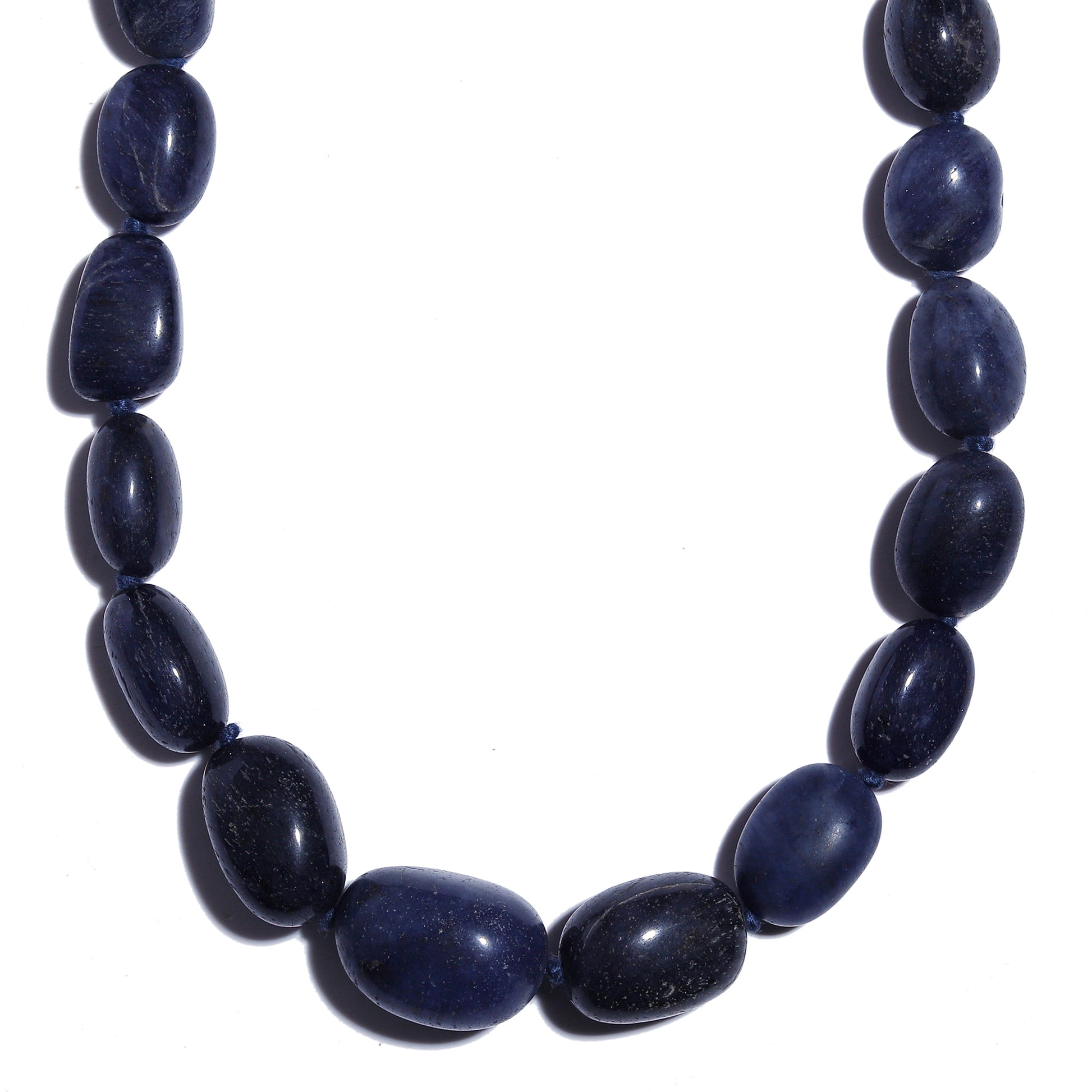 künstlicher Perle Halskette mit blauem Jade 2 