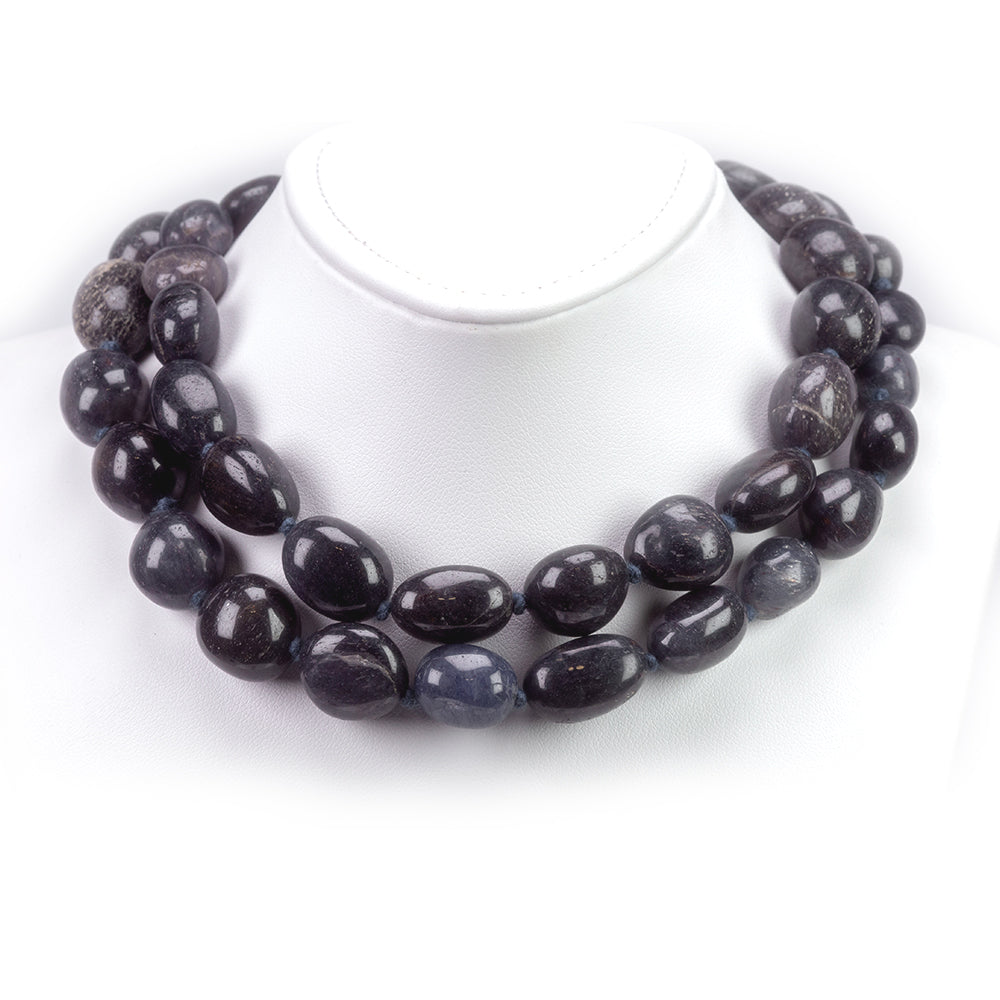 künstlicher Perle Halskette mit blauem Jade 4 