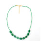 Goldplattierte Silberhalskette mit grünem Onyx
