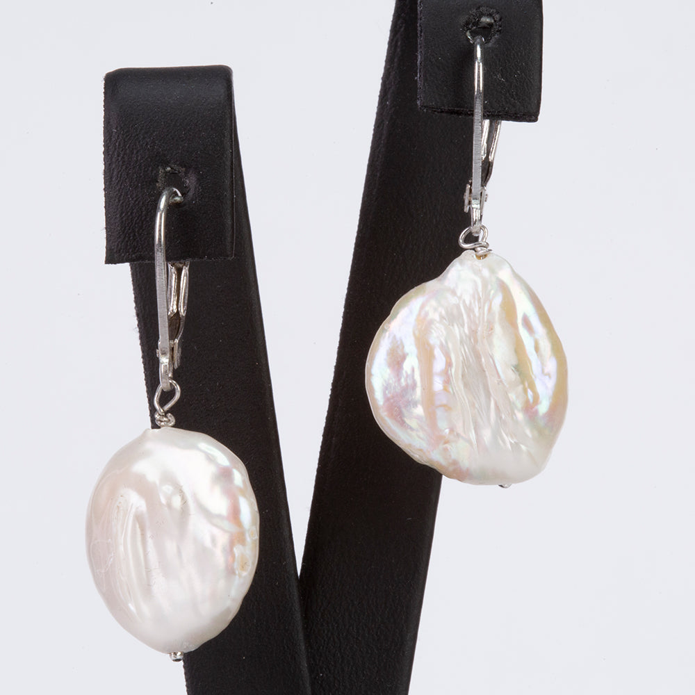 schmuckgarnitur aus Silber mit barocker Zuchtperle - Klasse AAA und Akoya-Zuchtperle