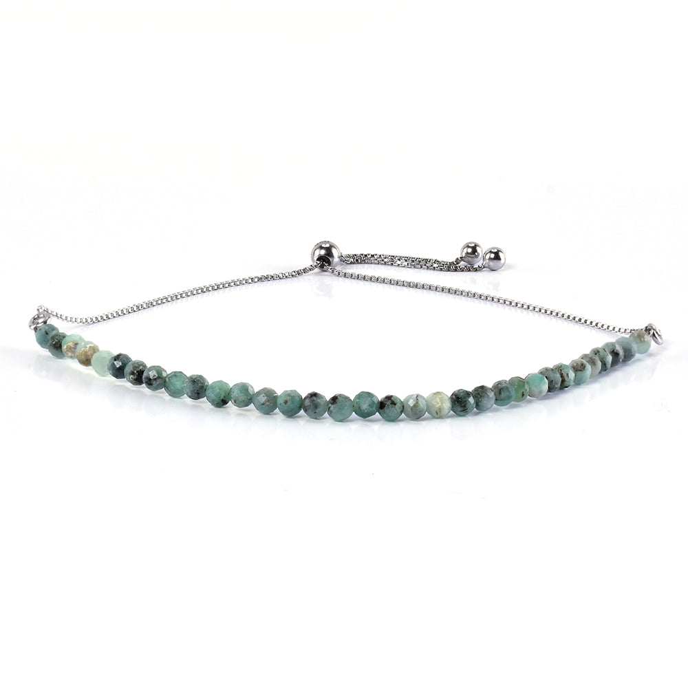 Silberarmband mit brasilianischem Smaragd
