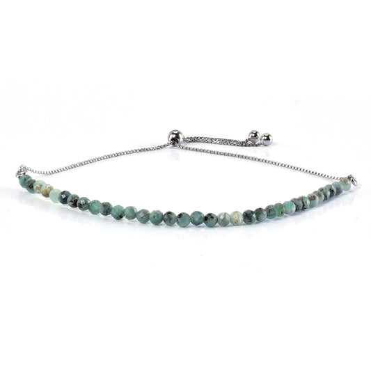 Silberarmband mit brasilianischem Smaragd