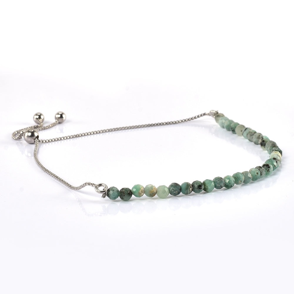 Silberarmband mit brasilianischem Smaragd 3 