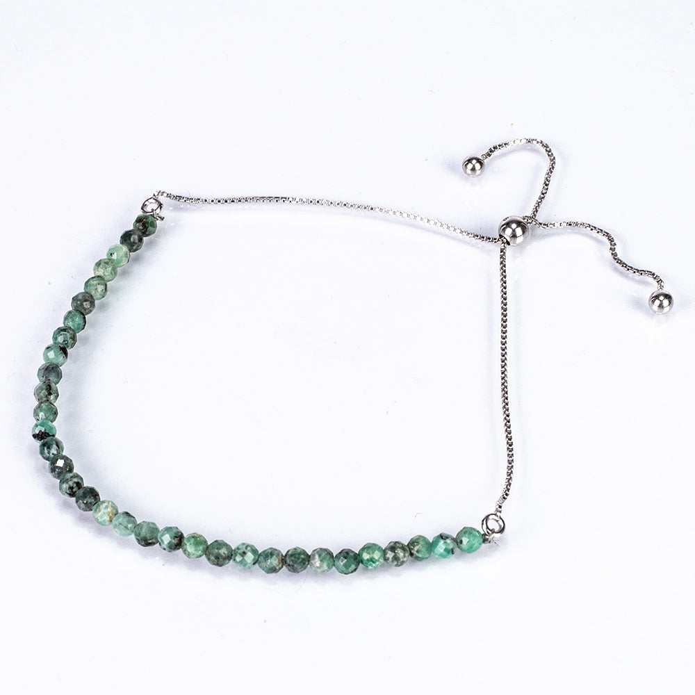 Silberarmband mit brasilianischem Smaragd 6 