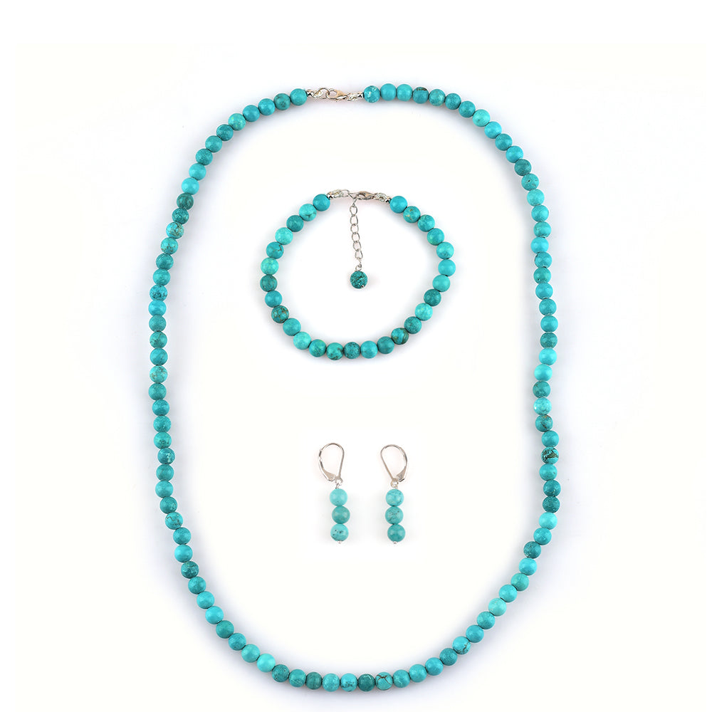 schmuckgarnitur aus Silber mit persischem Türkis 1 
