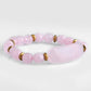 Nugget Armband mit Rosenquarz und goldfarbenem Hämatit