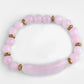 Nugget Armband mit Rosenquarz und goldfarbenem Hämatit