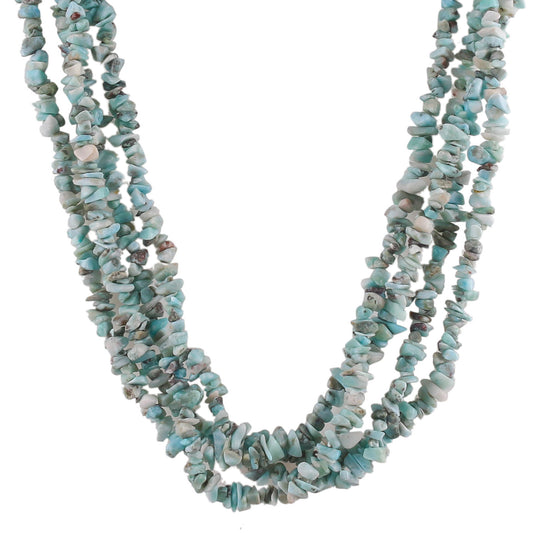 Silberhalskette mit Larimar