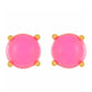 Goldplattierte Silberohrringe mit äthiopischem neon pink Opal