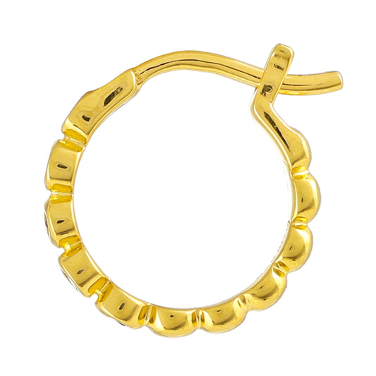Goldplattierte Silberohrringe mit rotem Diamant