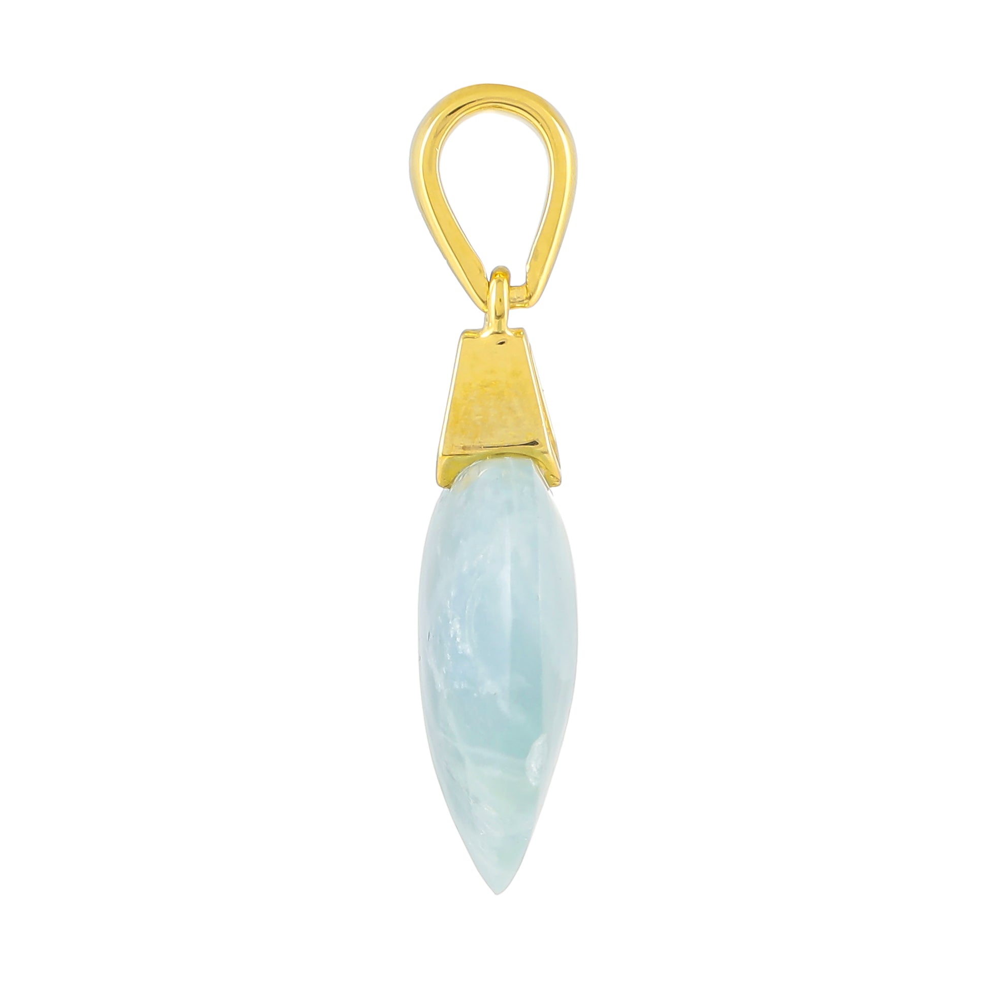 Goldplattierter Silberanhänger mit Aquamarin 2 