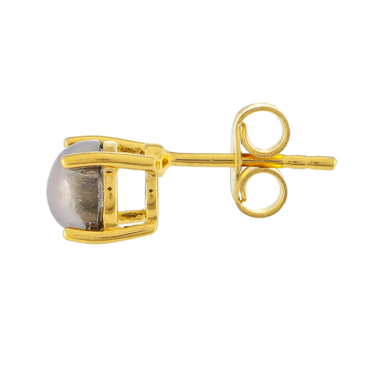 Goldplattierte Silberohrringe mit lila Mondstein