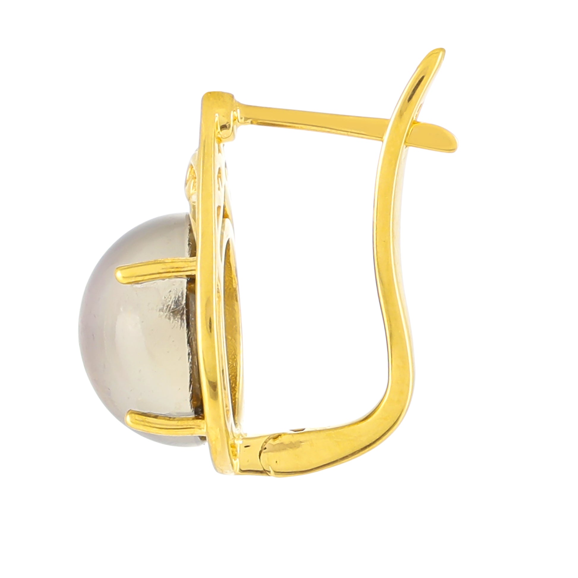 Goldplattierte Silberohrringe mit lila Mondstein 2 