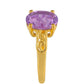 Goldplattierter Silberring mit rosafarbenem Amethyst