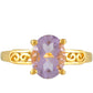 Goldplattierter Silberring mit rosafarbenem Amethyst