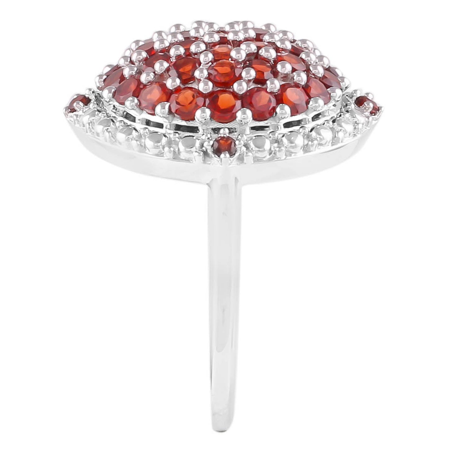 Silberring mit Granat aus Mosambik