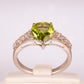 Silberring mit Peridot und weißem Topas