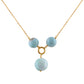 Goldplattierte Silberhalskette mit Larimar