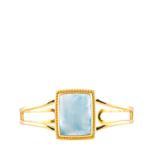 Goldplattierte Silber mit Larimar