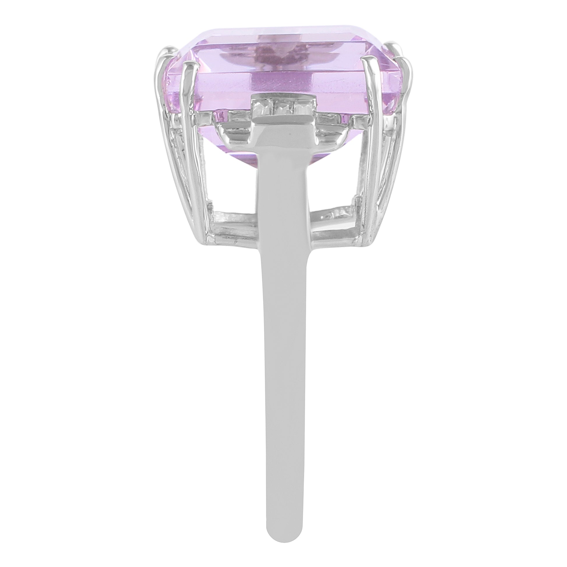 Silberring mit Rose De France Amethyst und natürlichem Zirkon 2 